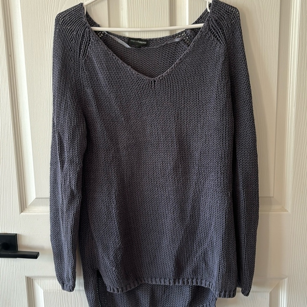 Blue knit sweater